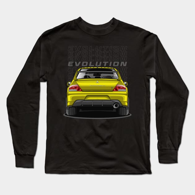 Lancer EVO IX GT (Monte Carlo Yellow) Long Sleeve T-Shirt by Jiooji Project